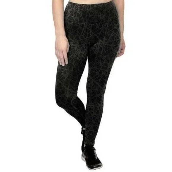 Spyder Women Performance High Rise Tight--Black Spyder Print - Picture 2 of 11